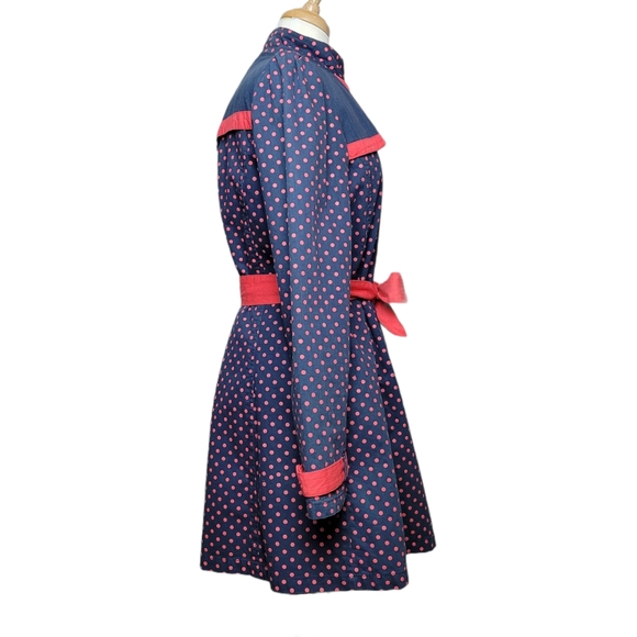 FENCHURCH Women's Youth Polka Dot Trench Coat - Picture 3 of 10